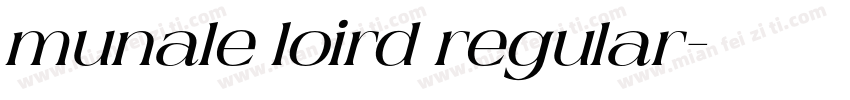 munale loird regular字体转换